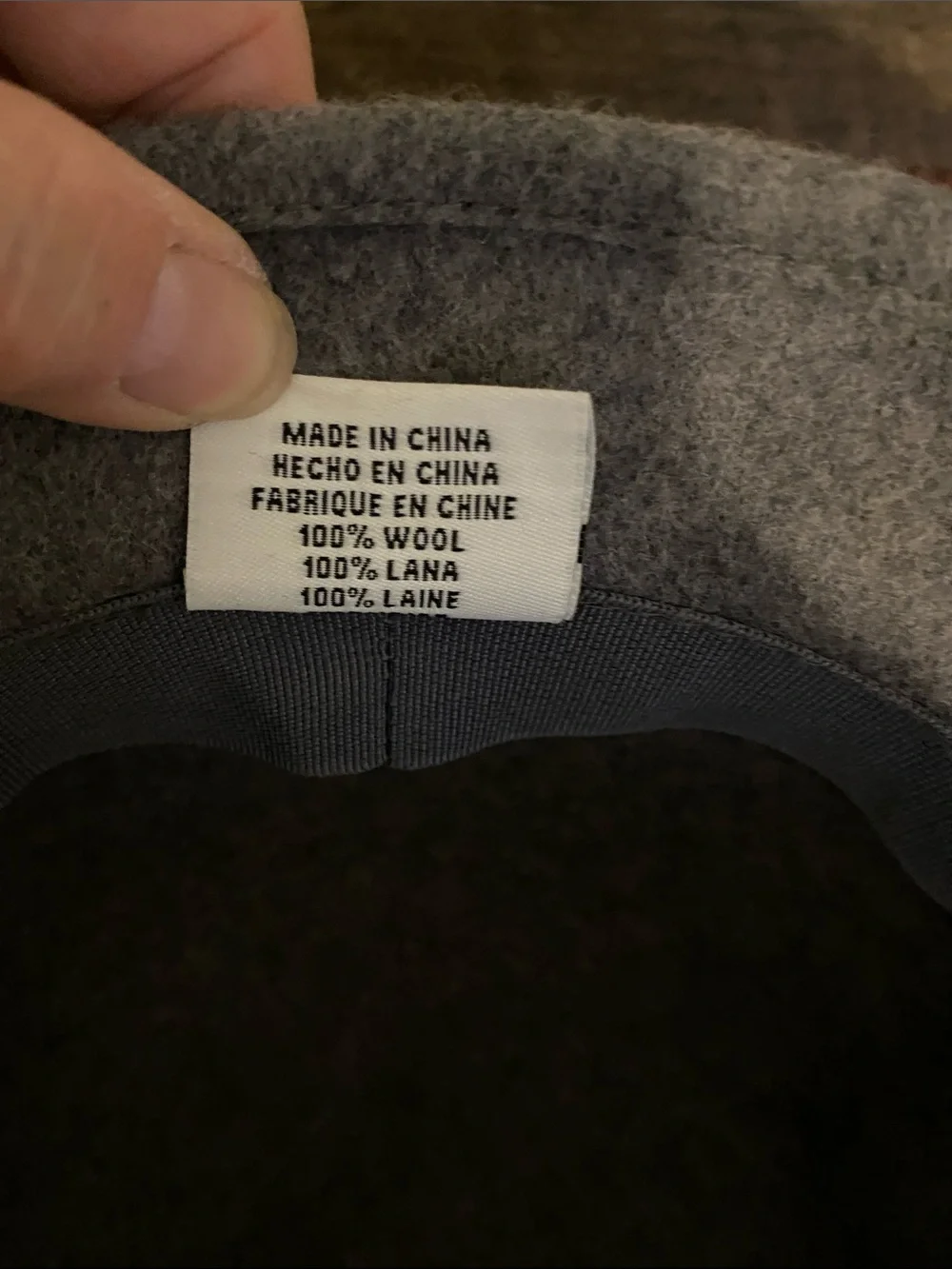 Nine West Gray Wool Cloche Hat with Rosette